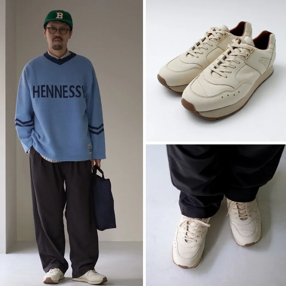 REPRODUCTION OF FOUND Sneakers^/ French Trainers Italian Nubuck Leather