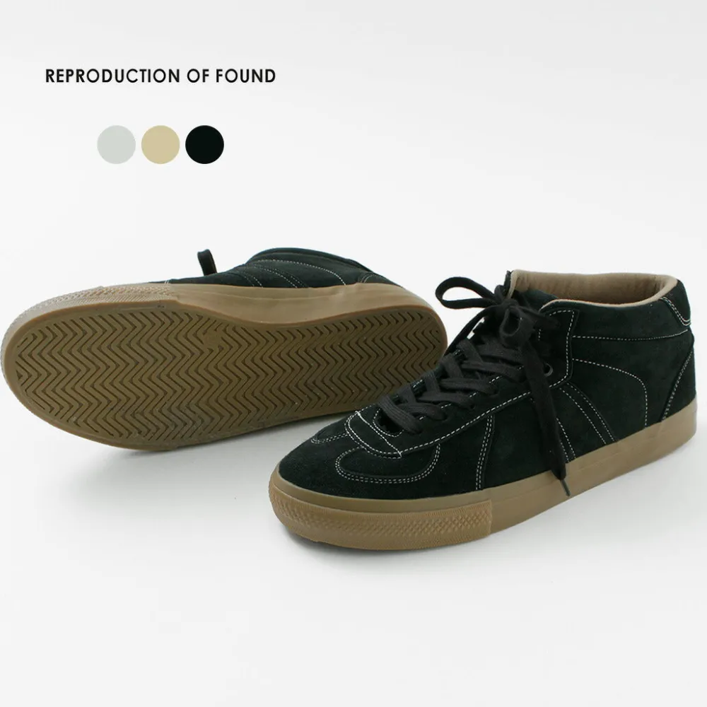 REPRODUCTION OF FOUND Sneakers^/ German military trainers half cut shrink leather Sneaker