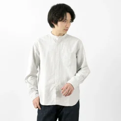 ROCOCO Shirts^/ American Ox Band Collar Shirt
