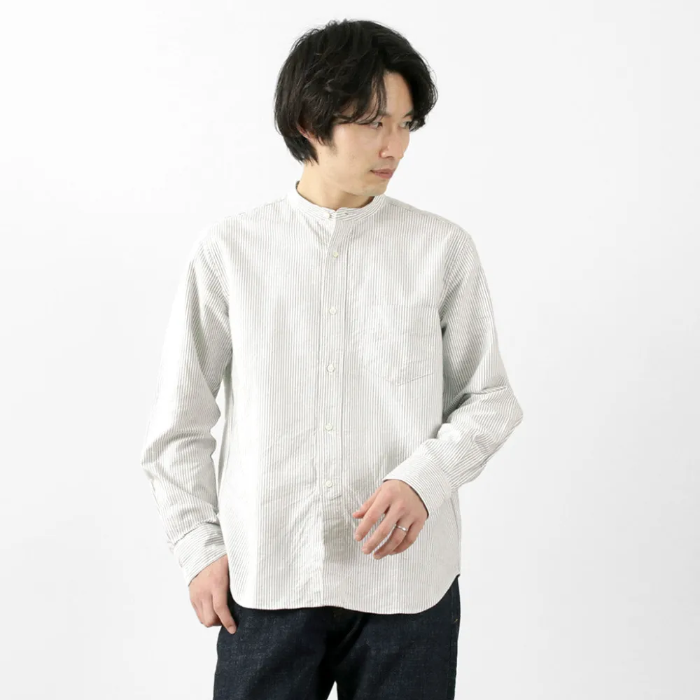 ROCOCO Shirts^/ American Ox Band Collar Shirt