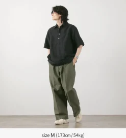 ROCOCO Shirts^/ Cupro linen woven poloshirt