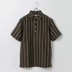 ROCOCO Shirts^/ Cupro linen woven poloshirt