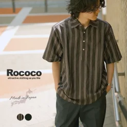 ROCOCO Shirts^/ Cupro linen woven poloshirt