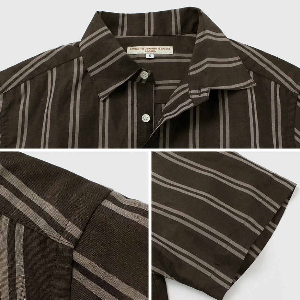ROCOCO Shirts^/ Cupro linen woven poloshirt
