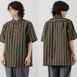 ROCOCO Shirts^/ Cupro linen woven poloshirt