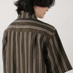 ROCOCO Shirts^/ Cupro linen woven poloshirt