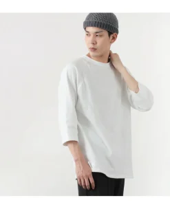 ROCOCO T-Shirts^/ Hemmed Jersey Cotton Crew Neck Cut & Sew