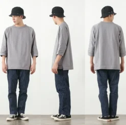 ROCOCO T-Shirts^/ Hemmed Jersey Cotton Crew Neck Cut & Sew