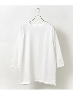 ROCOCO T-Shirts^/ Hemmed Jersey Cotton Crew Neck Cut & Sew