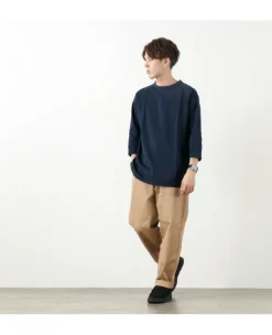 ROCOCO T-Shirts^/ Hemmed Jersey Cotton Crew Neck Cut & Sew