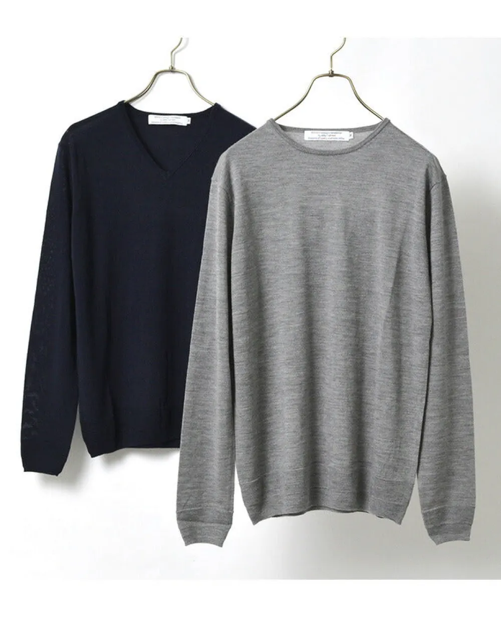 ROCOCO Knits^/ Italian Extra Fine Merino Wool 14GG High Gauge Knits