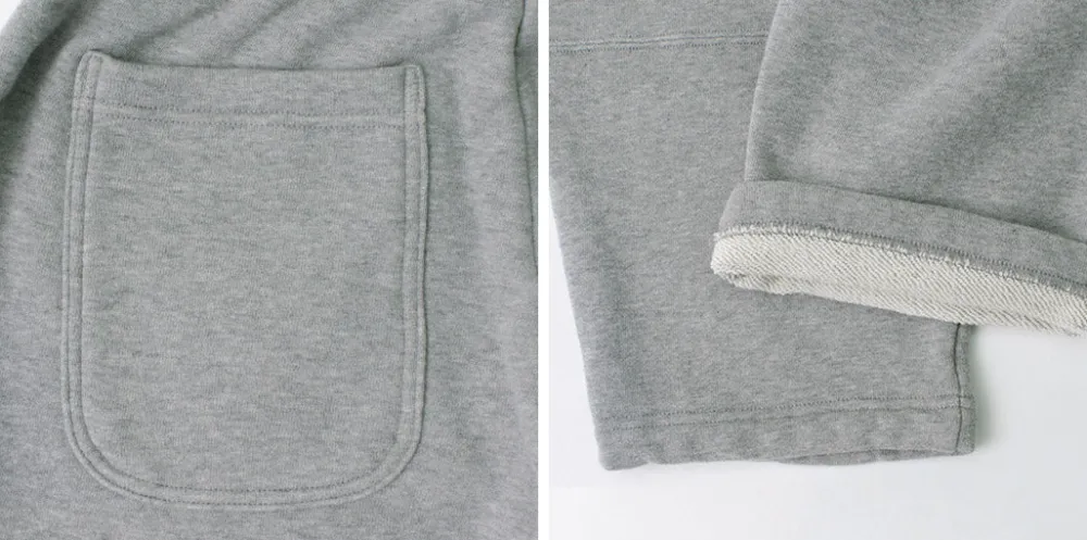 ROCOCO Shorts^/ Loopwheel knit sweatshirt cropped trousers
