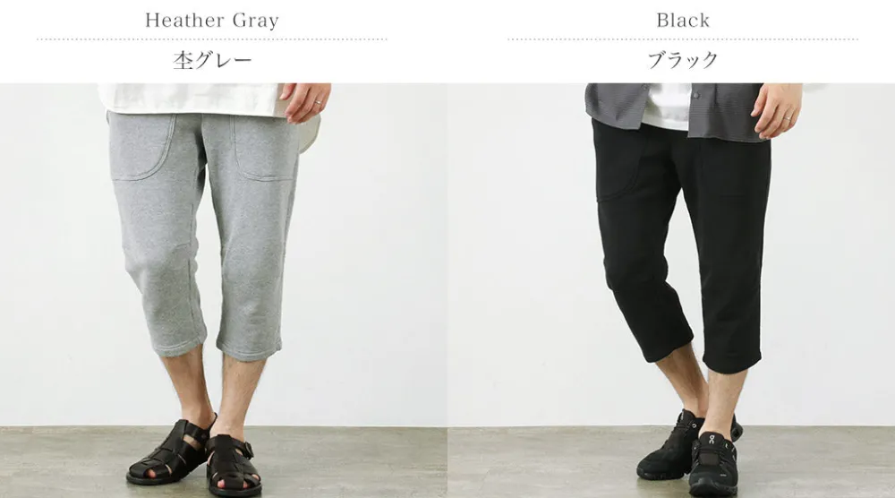 ROCOCO Shorts^/ Loopwheel knit sweatshirt cropped trousers