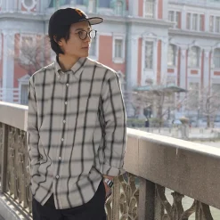 ROCOCO Shirts^/ Ombre Check Button Down Shirt Classic Fit