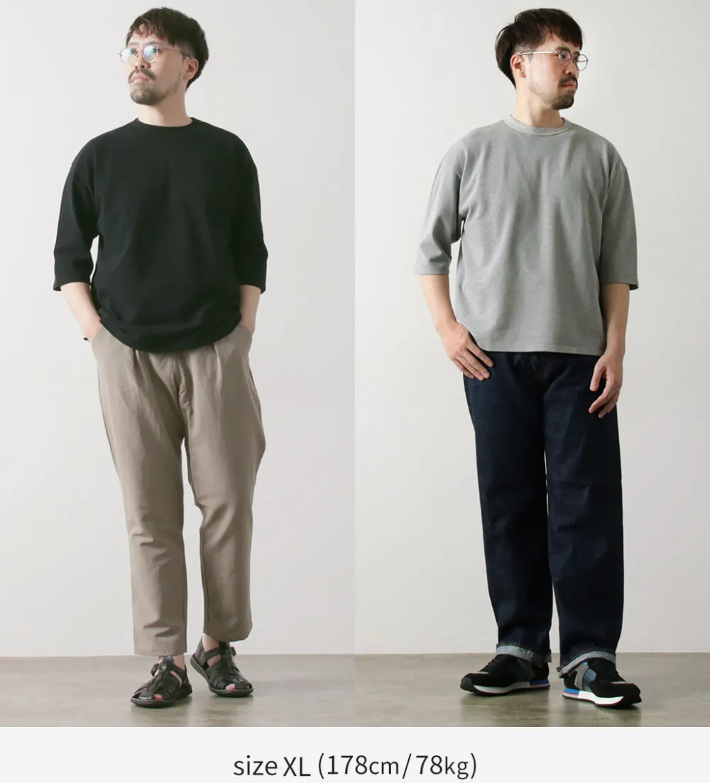 ROCOCO T-Shirts^/ Pique 3/4 Sleeve T-Shirt