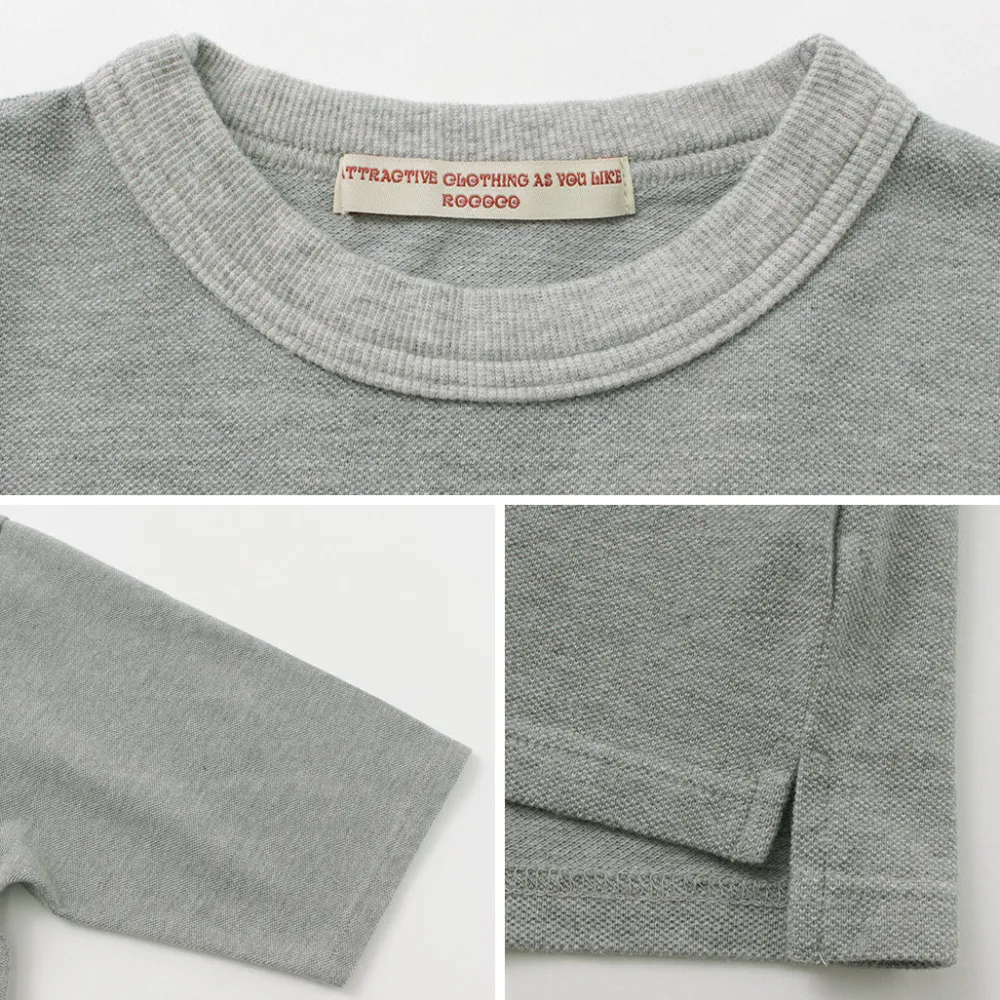 ROCOCO T-Shirts^/ Pique 3/4 Sleeve T-Shirt