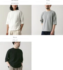 ROCOCO T-Shirts^/ Pique 3/4 Sleeve T-Shirt