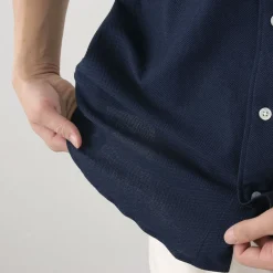 ROCOCO Shirts^/ Pique Short Sleeve Button Down Shirt