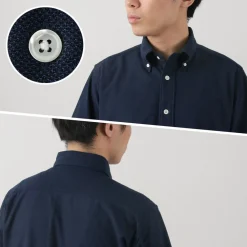 ROCOCO Shirts^/ Pique Short Sleeve Button Down Shirt