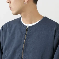 ROCOCO Cardigans^/ Polylammy Coolmax stretch collarless shirt cardigan