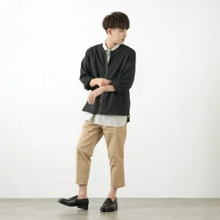 ROCOCO Cardigans^/ Polylammy Coolmax stretch collarless shirt cardigan