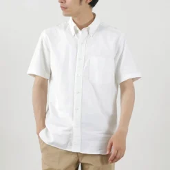 ROCOCO Shirts^/ Premium Oxford Short Sleeve Button Down Shirt