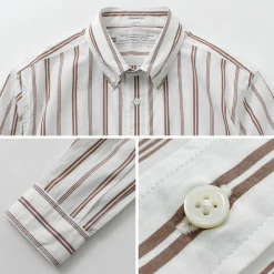 ROCOCO Shirts^/ Random Stripe Button Down Shirt Classic Fit