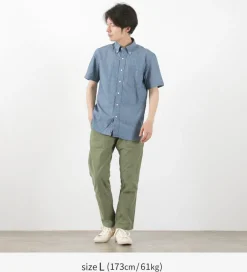 ROCOCO Shirts^/ Selvage Chambray S/S Button Down Shirt