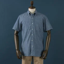 ROCOCO Shirts^/ Selvage Chambray S/S Button Down Shirt