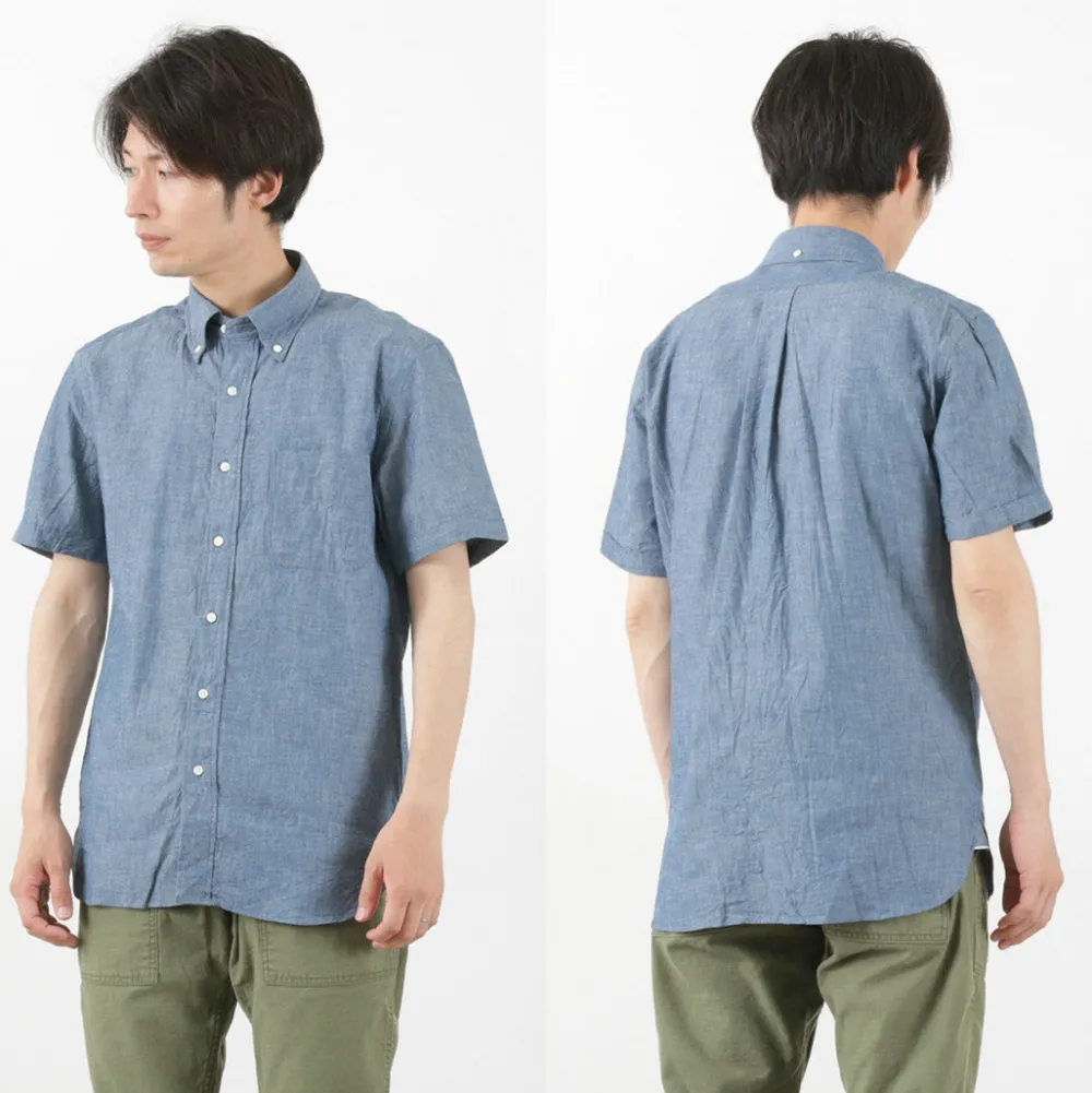 ROCOCO Shirts^/ Selvage Chambray S/S Button Down Shirt