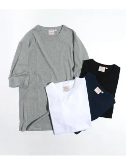 ROCOCO T-Shirts^/ Smooth Cotton Ribbed Crew T-Shirt