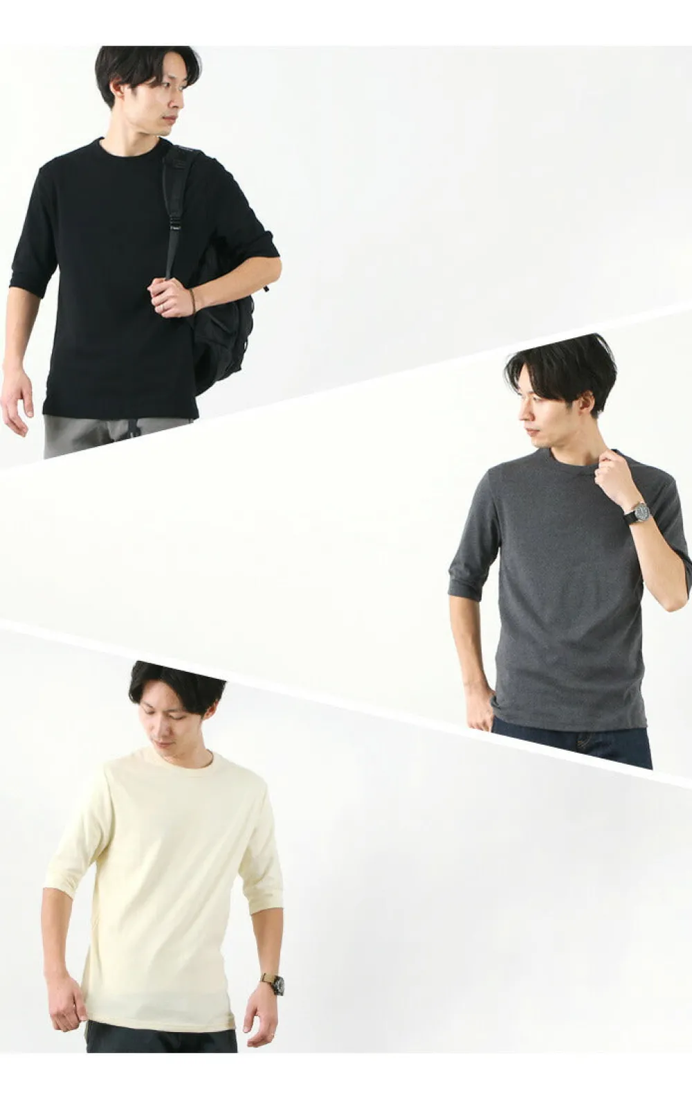 ROCOCO T-Shirts^/ Smooth Cotton Ribbed Crew T-Shirt