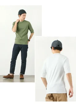 ROCOCO T-Shirts^/ Smooth Cotton Ribbed Crew T-Shirt