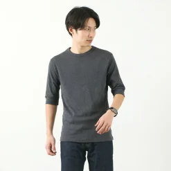 ROCOCO T-Shirts^/ Smooth Cotton Ribbed Crew T-Shirt