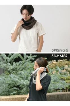 ROCOCO Scarfs^/ 2-Tone Snood Reversible Imabari Scarf