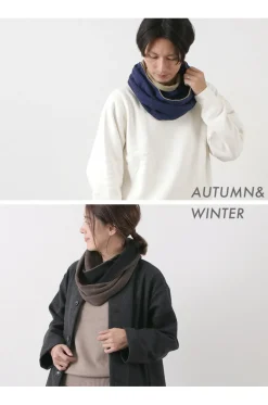 ROCOCO Scarfs^/ 2-Tone Snood Reversible Imabari Scarf