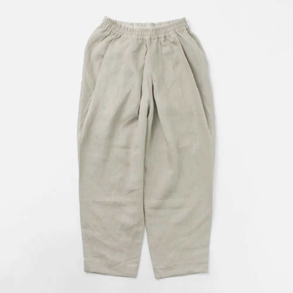 ROCOCO Trousers^/ Vintage Linen Wide Tucked Easy Pants