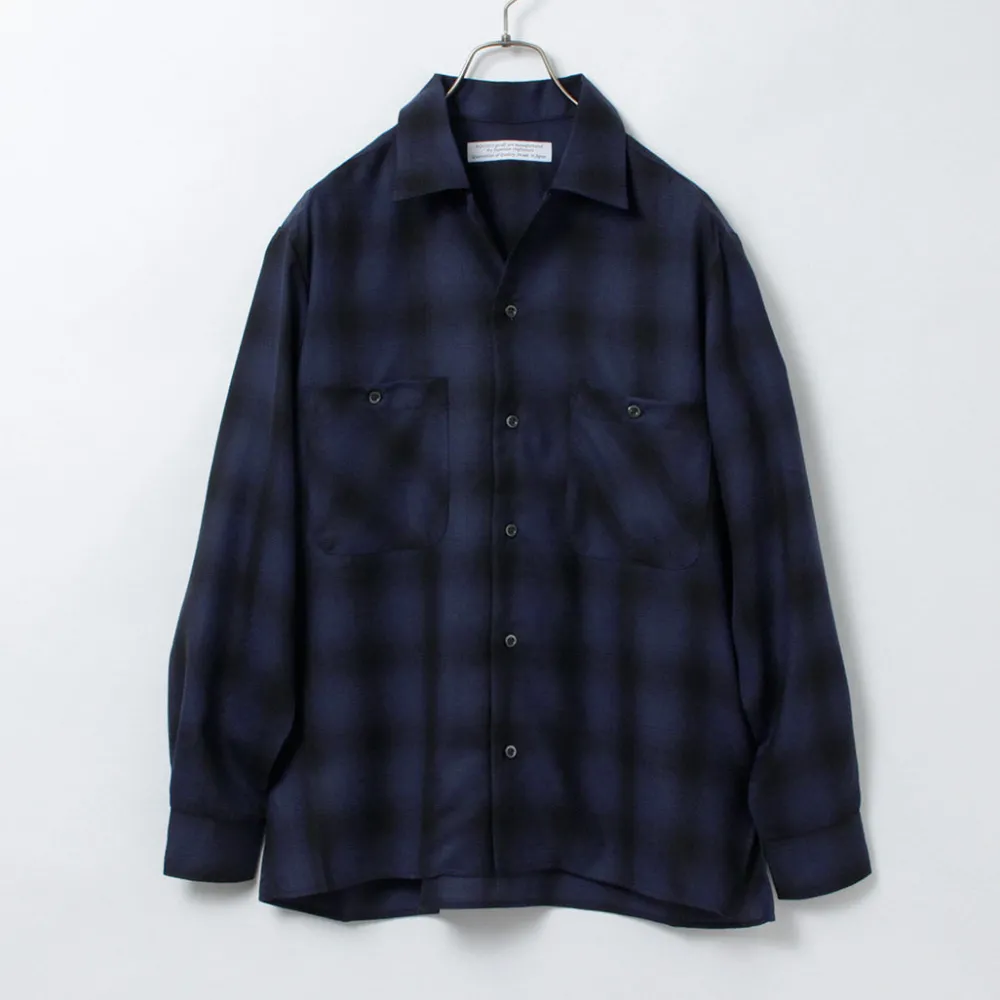 ROCOCO Shirts^/ Wool Open-Collared Shirt