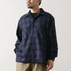 ROCOCO Shirts^/ Wool Open-Collared Shirt