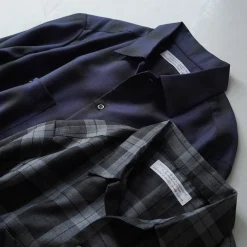 ROCOCO Shirts^/ Wool Open-Collared Shirt