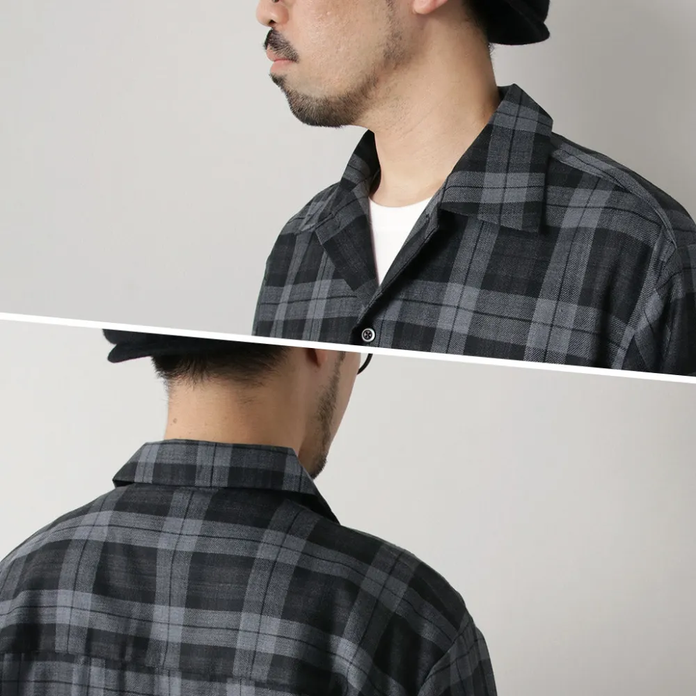 ROCOCO Shirts^/ Wool Open-Collared Shirt