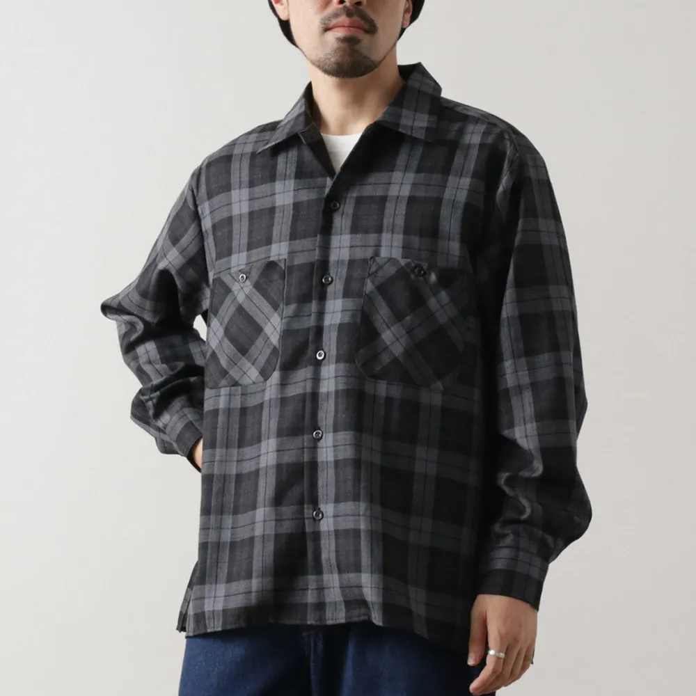 ROCOCO Shirts^/ Wool Open-Collared Shirt