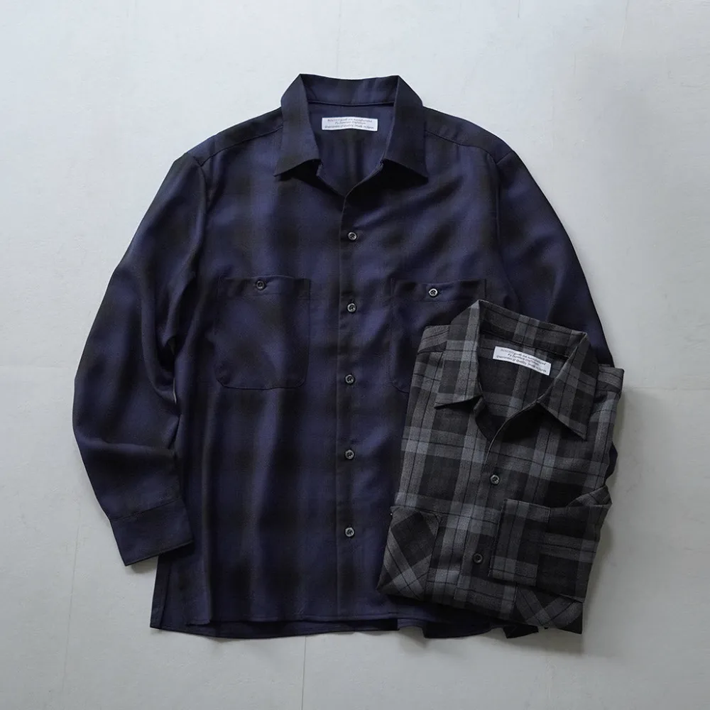 ROCOCO Shirts^/ Wool Open-Collared Shirt