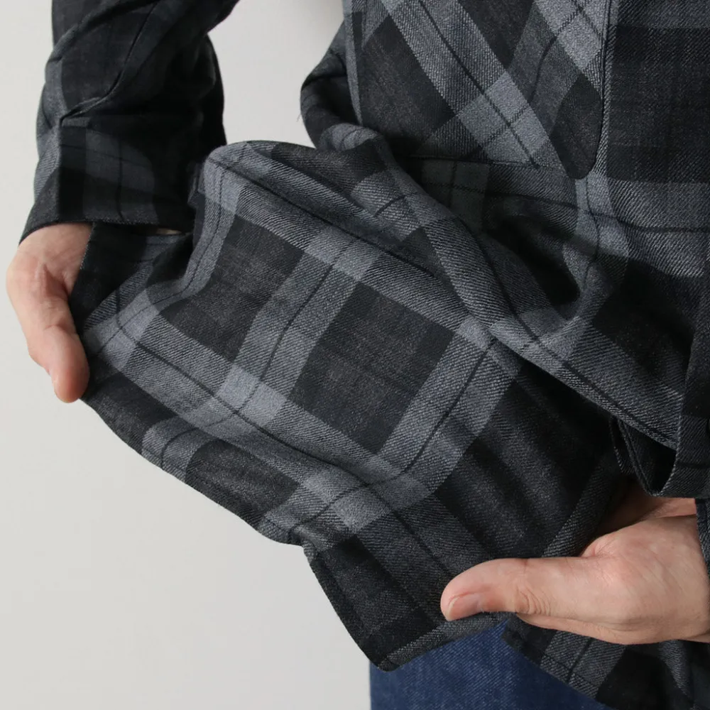 ROCOCO Shirts^/ Wool Open-Collared Shirt