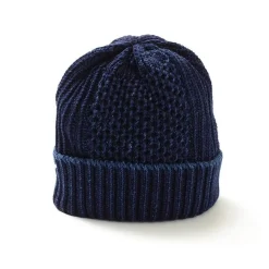 ROTOTO Hats^/ Aran Cable Indigo Wax Cap