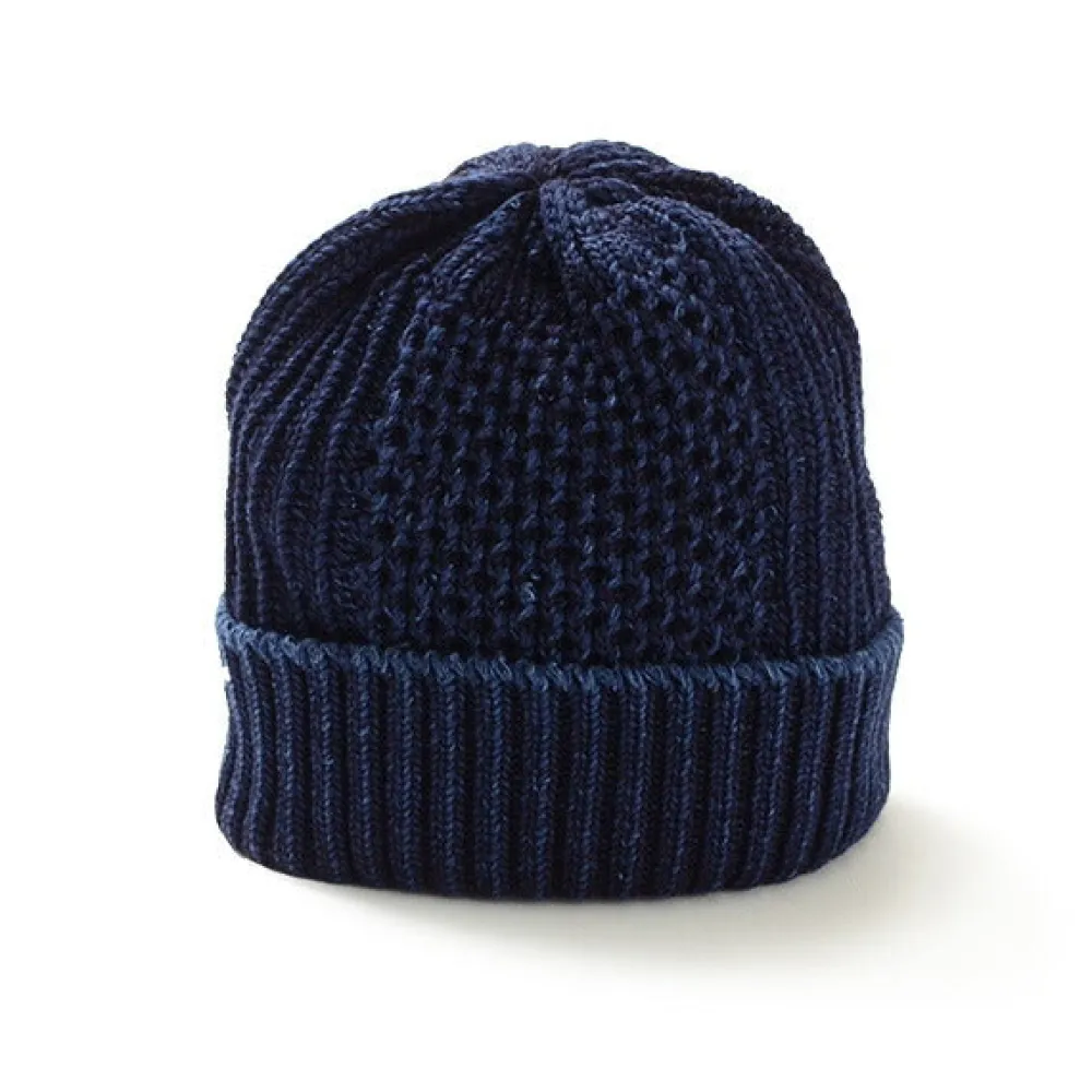 ROTOTO Hats^/ Aran Cable Indigo Wax Cap