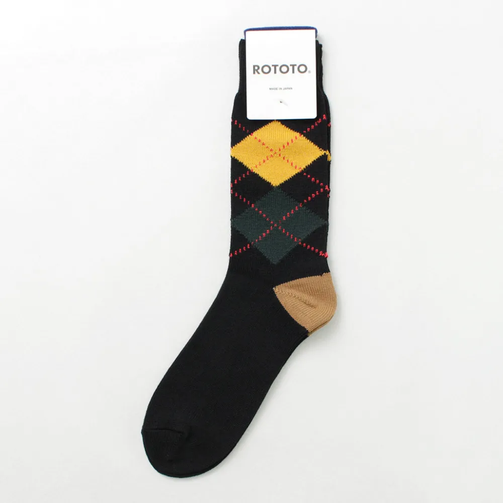 ROTOTO Socks^/ Argyle Crew Socks