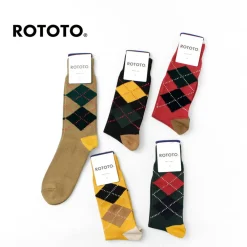 ROTOTO Socks^/ Argyle Crew Socks