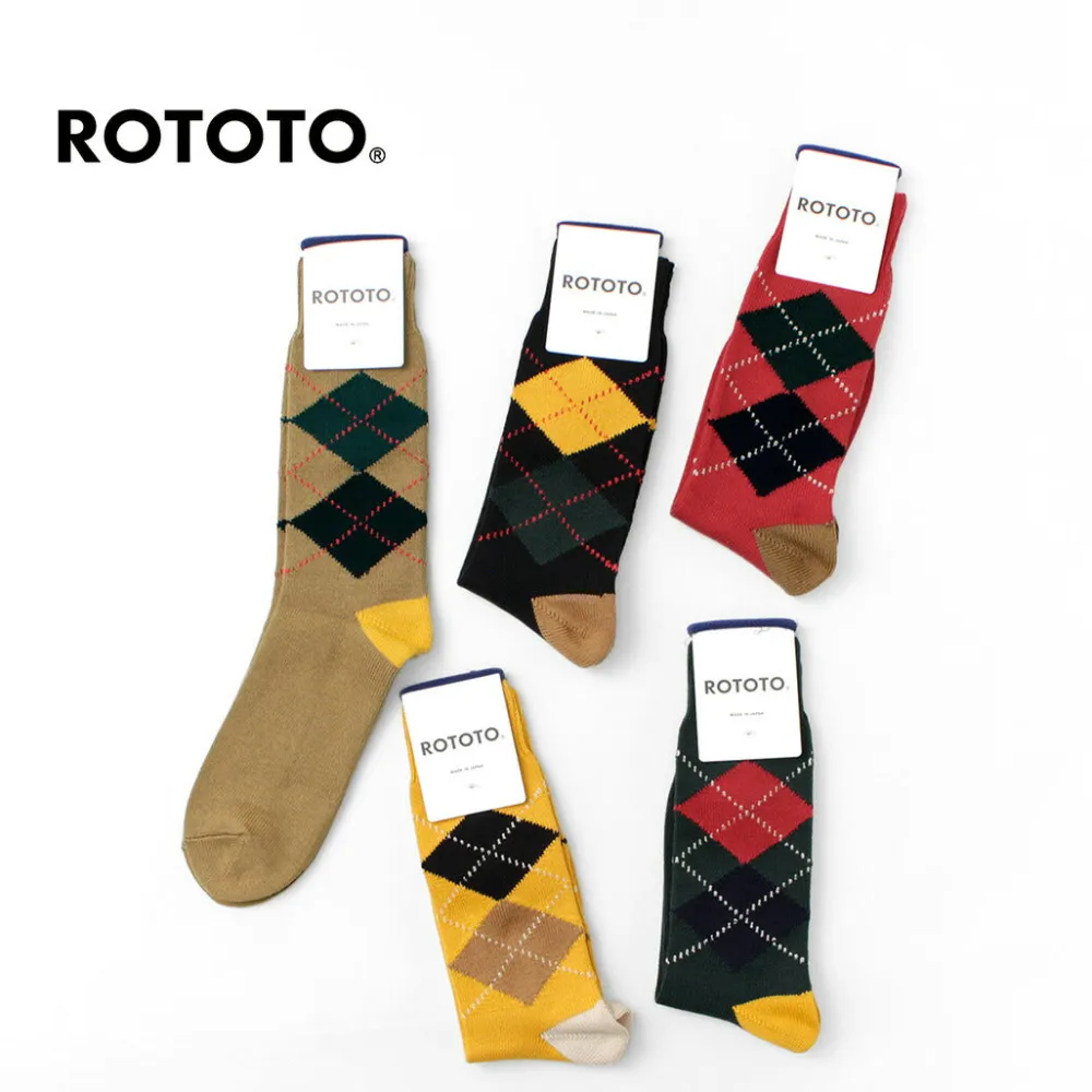 ROTOTO Socks^/ Argyle Crew Socks