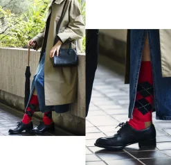 ROTOTO Socks^/ Argyle Crew Socks